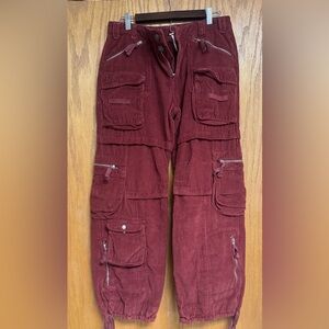 Free People Last Time Stacked Cargo Cord Pants - Cowboy